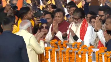 PM Modi Inquires About Amitabh Bachchan’s Hand Surgery During Ram Mandir Consecration Ceremony; Video Goes Viral – WATCH