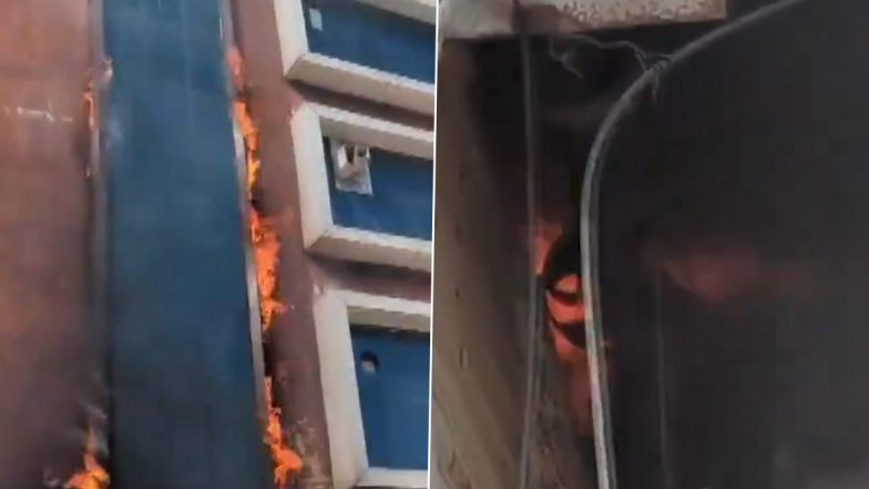 Fire in Ajmer School: Blaze Erupts at Private School in Rajasthan, All Students Evacuated (Watch Video)