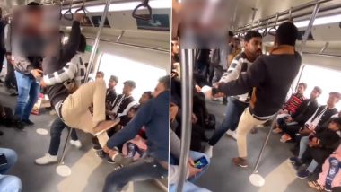 Delhi Metro Fight Video: Violent Brawl Between Passengers Inside Metro Goes Viral