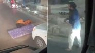 Drug Menace in Delhi: 'Intoxicated' Man Puts Mattress on Road To Sleep, Causes Inconvenience to Travellers (Watch Video)