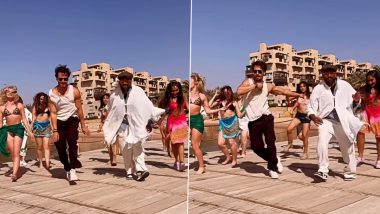 Tiger Shroff Shakes His Leg with Choreographer Bosco Martis on ‘Ishq Jaisa Kuch’ Song from Fighter (Watch Video)