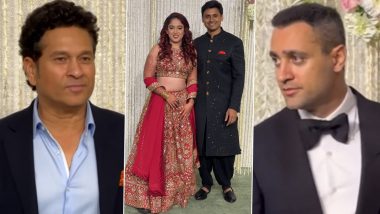 Ira Khan-Nupur Shikhare Wedding Reception: Sachin Tendulkar, Imran Khan, Anil Kapoor and Other Stars Arrive in Style for the Celebrations in Mumbai (Watch Videos)