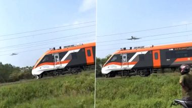 Breathtaking Moment: Kochi Skies Witness Magical Convergence of Vande Bharat Express and Airplane in Viral Clip