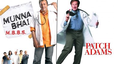 Is Munnabhai MBBS Inspired By Robin Williams' Patch Adams? New Viral Video Compares Sanjay Dutt's Film With Similar Scenes From Hollywood Movie (Watch Video)