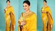 Madhuri Dixit Channels Her Inner Marathi Mulgi As She Rocks Paithani Saree on Makar Sankranti (View Pics)