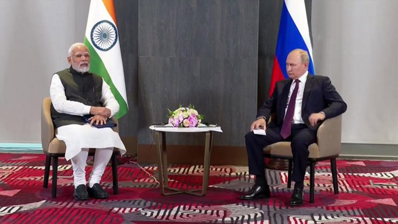 PM Narendra Modi, Russia President Vladimir Putin Engages in Positive Talks, Charts Future Course for Indo-Russian Relations