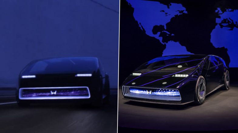 Honda New Flagship EV Concept ‘Saloon’ Unveiled at CES 2024 (Watch Video)