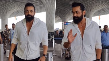 Bobby Deol Makes Stylish Entry at Mumbai Airport Post Animal Success Party, Jets Off to Mystery Destination (Watch Video)