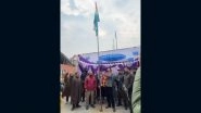 Republic Day 2024: Haj Committee Member Unfurls National Flag in Srinagar's Balhama (Watch Video)