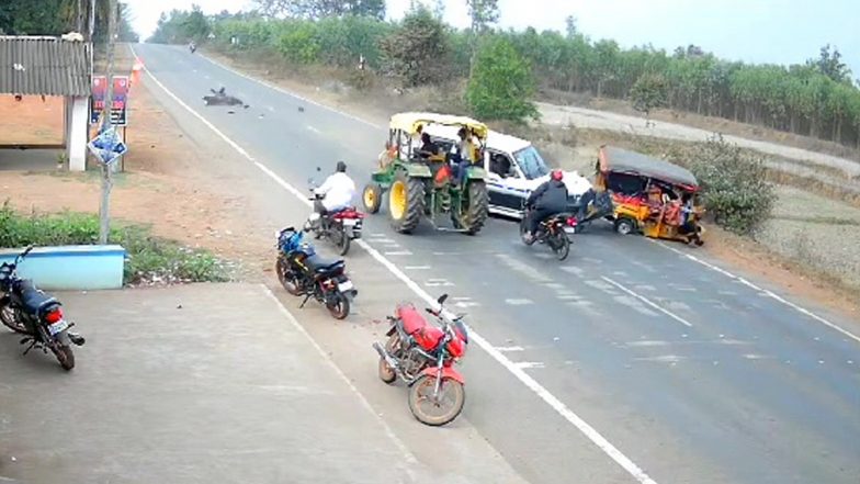 Odisha Road Accident: Three Killed After Speeding Car Collides With Autorickshaw, Bikes in Koraput, CM Naveen Patnaik Announces Ex-gratia of Rs 3 Lakh Each (Watch Video)