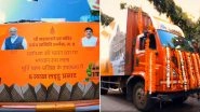Ram Temple Consecration: Madhya Pradesh CM Mohan Yadav Flags Off Trucks Carrying 5 Lakh Laddus 'Prasad' for Ram Mandir Pran Pratishtha in Ayodhya (Watch Video)