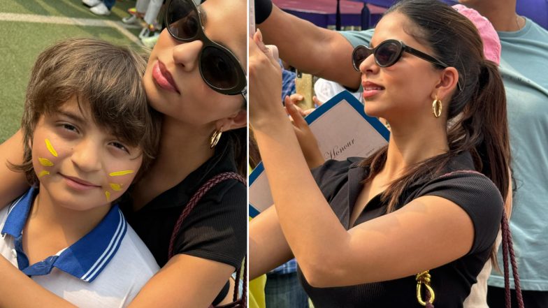 Suhana Khan Turns Cheerleader for Bro AbRam at Sports Day; Mommy Gauri Khan Shares Pics on Insta!