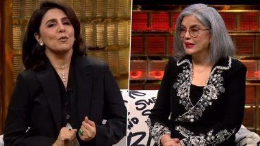 Koffee With Karan 8: Zeenat Aman and Neetu Kapoor Spill the Beans on Parties and Secret Crushes in a Candid Chat With Karan Johar (Watch Video)