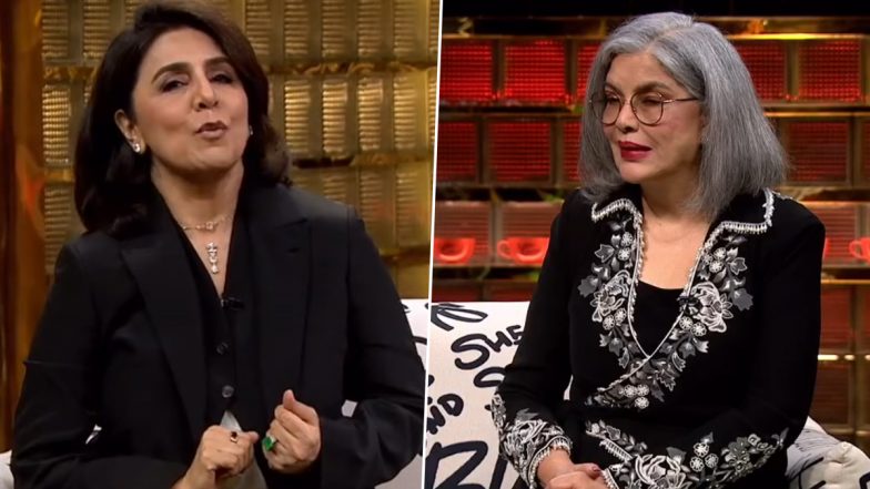 Koffee With Karan 8: Zeenat Aman and Neetu Kapoor Spill the Beans on Parties and Secret Crushes in a Candid Chat With Karan Johar (Watch Video)