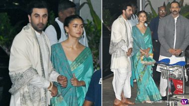 Ram Mandir Consecration: Ranbir Kapoor, Alia Bhatt, and Rohit Shetty Head to Ayodhya for Pran Pratishtha Ceremony (Watch Video)