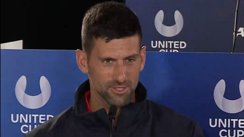 Novak Djokovic Speaks Chinese Fluently During United Cup 2024 Press Conference, Leaves Teammate and Reporters Shocked With His Mandarin (Watch Video)