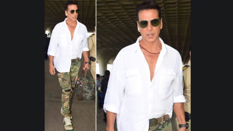 Akshay Kumar LOVES Camo & He Displays His Sartorial Preference Again in Khiladi’s Latest Airport Look! (View Pic)