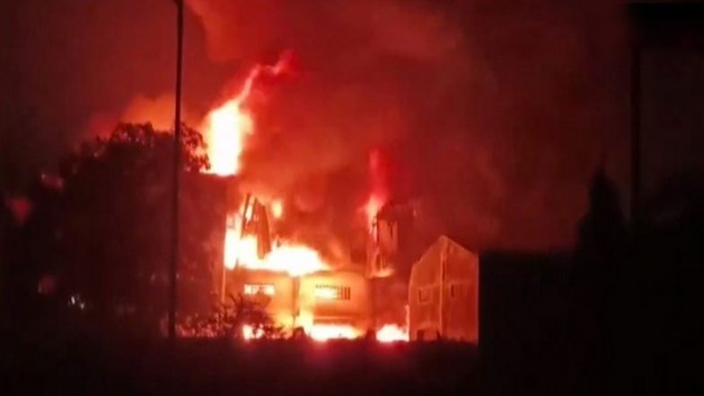 Gujarat Fire: Massive Blaze Erupts at Oil Company in Valsad, None Hurt (Watch Video)