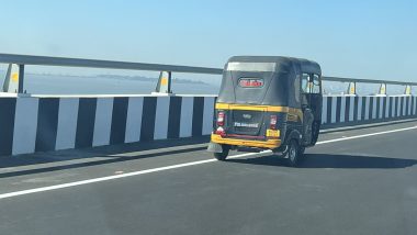 Auto Rickshaw Spotted on Atal Setu! Three-Wheelers Not Allowed on Mumbai Trans Harbour Link, Photos of Auto Flouting Rules on MTHL Go Viral