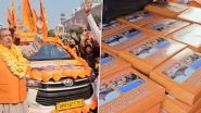 Ram Mandir Bhog From Mathura: 1,000 kg Laddus From Shri Krishna Janmbhoomi Arrives in Ayodhya Ahead of Inauguration Ceremony (Watch Video)