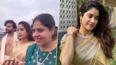 Janhvi Kapoor Seeks Blessings at Tirupati Balaji Temple With Maheswari, Shikhar Pahariya (Watch Video)