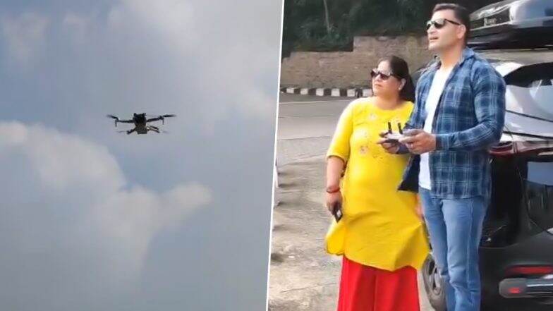 Security Breach at Tirupati: Couple Flouts Drone Ban, Record Aerial Videos on Tirumala Ghat in Andhra Pradesh (Watch Videos)