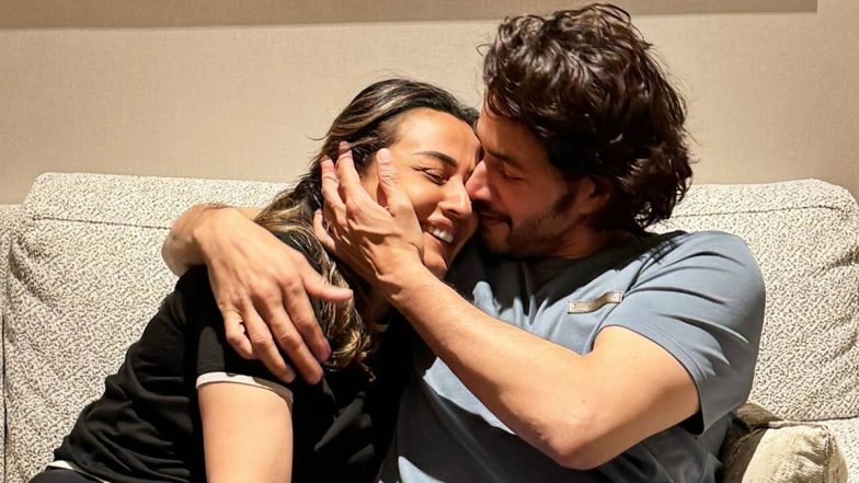 Mahesh Babu Kisses Wife Namrata Shirodkar As He Wishes Fans on New Year’s Day; Actor Drops Romantic Pic From Dubai Vacation (See Post)