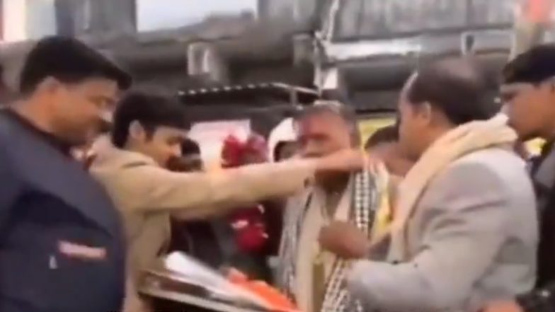 Rajasthan Minister Heeralal Nagar Suffers Minor Injuries After Stage Collapses in Kota, Video Goes Viral