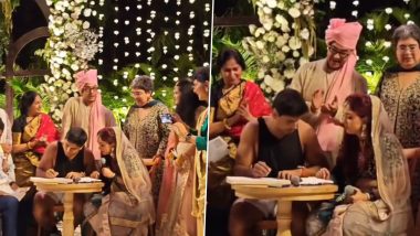 Ira Khan Marries Nupur Shikhare in Intimate Wedding Ceremony in Mumbai; Aamir Khan, Reena Dutta Bless the Newlyweds (Watch Video)