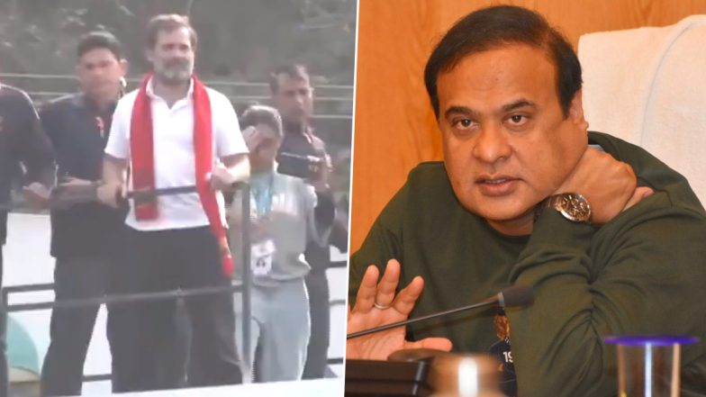 Bharat Jodo Nyay Yatra in Assam: CM Himanta Biswa Sarma Asks Police to Register Case Against Rahul Gandhi for ‘Provoking Crowd’ and ‘Violating Agreed Guidelines’