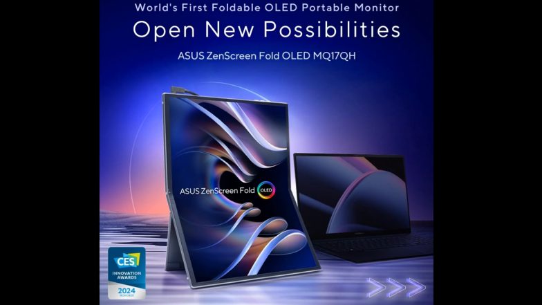 ASUS Unveils 'ZenScreen Fold OLED MQ17QH' Monitor With 17.3-Inch QHD Foldable Technology, Claims It To Be 'World’s First Foldable OLED Portal Monitor'