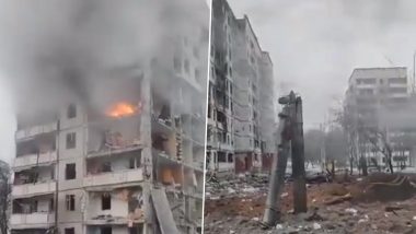 Russia-Ukraine War: Three Killed, Several Injured After Russian Missile Attacks Kyiv and Kharkiv (Watch Videos)