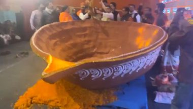 Ram Mandir Pran Pratishtha Ceremony: World's Largest 300-Foot Lamp To Be Lit in Ayodhya on January 22 Ahead Ram Temple Inauguration (Watch Video) | LatestLY