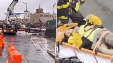 Manhattan Crane Collapse: Five Injured After Crane Collapses in New York's Inwood; Disturbing Video Surfaces