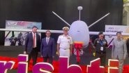 Indian Navy Chief Admiral R Hari Kumar Commends Adani Defence 'Atmanirbharta' Efforts, Unveils Indigenous Drishti 10 Starliner UAV in Hyderabad (Watch Video)