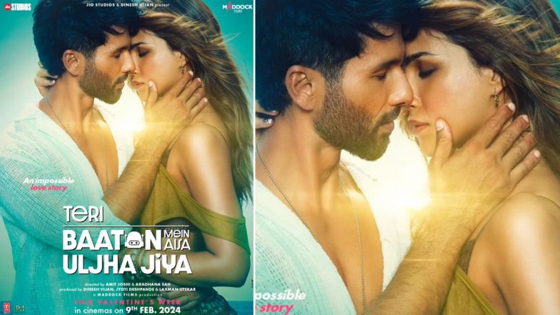 Teri Baaton Me Aisa Uljha Jiya: Shahid Kapoor and Kriti Sanon’s Film Title Revealed With Romantic Poster, Set To Release on February 9!