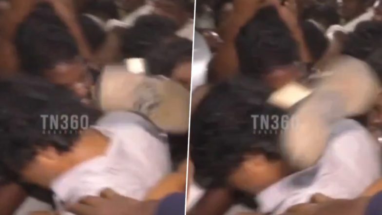 Thalapathy Vijay Slipper Throwing Incident: Police Complaint Filed Against Unidentified Person Over Attack on Leo Star at Vijayakanth Funeral