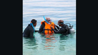 PM Narendra Modi Goes Snorkelling in Lakshadweep, Recalls ‘Enriching Journey of Learning and Growing’ (See Pics)