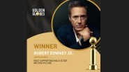 Golden Globes 2024: Robert Downey Jr Secures Best Supporting Actor Award for Oppenheimer
