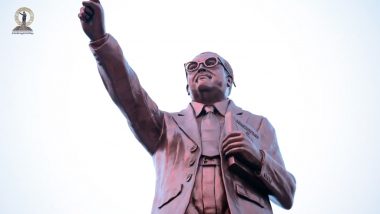 Andhra Pradesh Government Unveils 206-Foot Statue of Dr BR Ambedkar in Vijayawada; It Is ‘Statue of Social Justice’, Says CM YS Jagan Mohan Reddy (Watch Video)