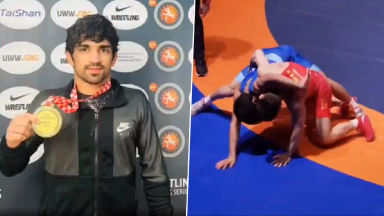 Aman Sehrawat Overcomes Chinese Opponent Wanhao Zou To Win Gold Medal at Zagreb Open 2024