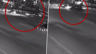 Hit-and-Run Case in Jubilee Hills: Bouncer Injured After Speeding Car Hits Bike in Hyderabad, Video Surfaces