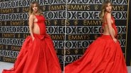 75th Primetime Emmy Awards: Suki Waterhouse Flaunts Baby Bump in Glamorous Backless Red Gown (View Pics)