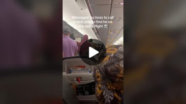 Australia: Woman Calls in Sick to Office, Then Spots Boss on Same Flight She Boarded; Amusing Video Goes Viral