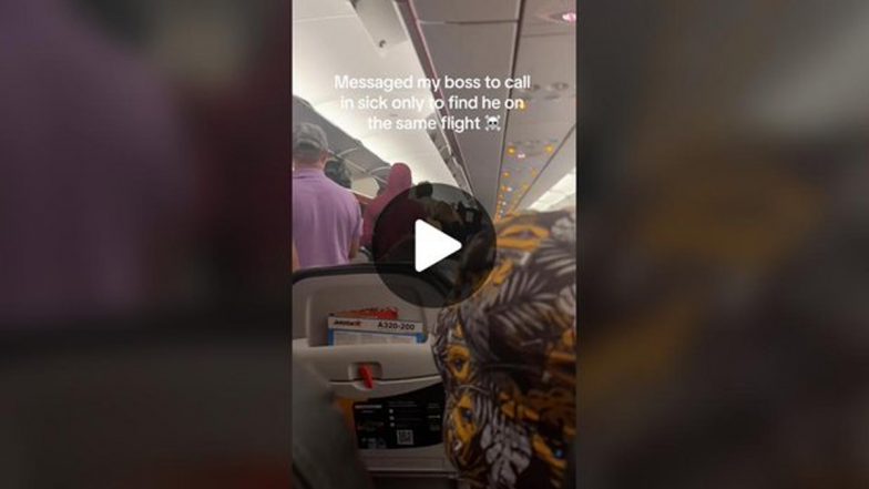 Australia: Woman Calls in Sick to Office, Then Spots Boss on Same Flight She Boarded; Amusing Video Goes Viral