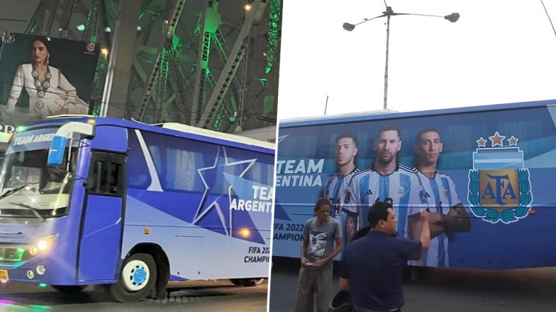 Lionel Messi to Visit Kolkata? Argentina Football Team Bus Spotted in City (See Viral Pics)