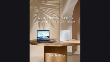 AI-Powered ASUS Zenbook 14 OLED To Launch on January 24; Check Pre-Order and Expected Details of ASUS’s New OLED Laptop