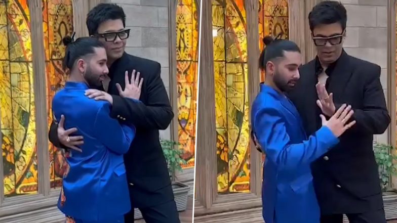 Koffee With Karan 8 FINALE: Orhan Awatramani aka Orry Leaves Karan Johar in Splits While Teaching the Host His Trademark Pose (Watch Video)