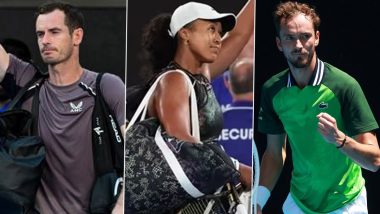 Australian Open 2024 Day 2 Highlights Daily Round-up and Match Results: Andy Murray, Naomi Osaka, Dominic Thiem Face Upsets in First Round; Daniil Medvedev, Stefanos Tsitsipas, Coco Gauff and Ons Jabeur Advance to Round Two