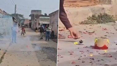 Bilkis Bano Case: Witness Welcomes Supreme Court Verdict, Relatives Burst Firecrackers in Gujarat's Devgadh Baria Town (Watch Video)